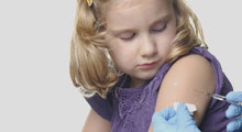 Toddler gets immunization